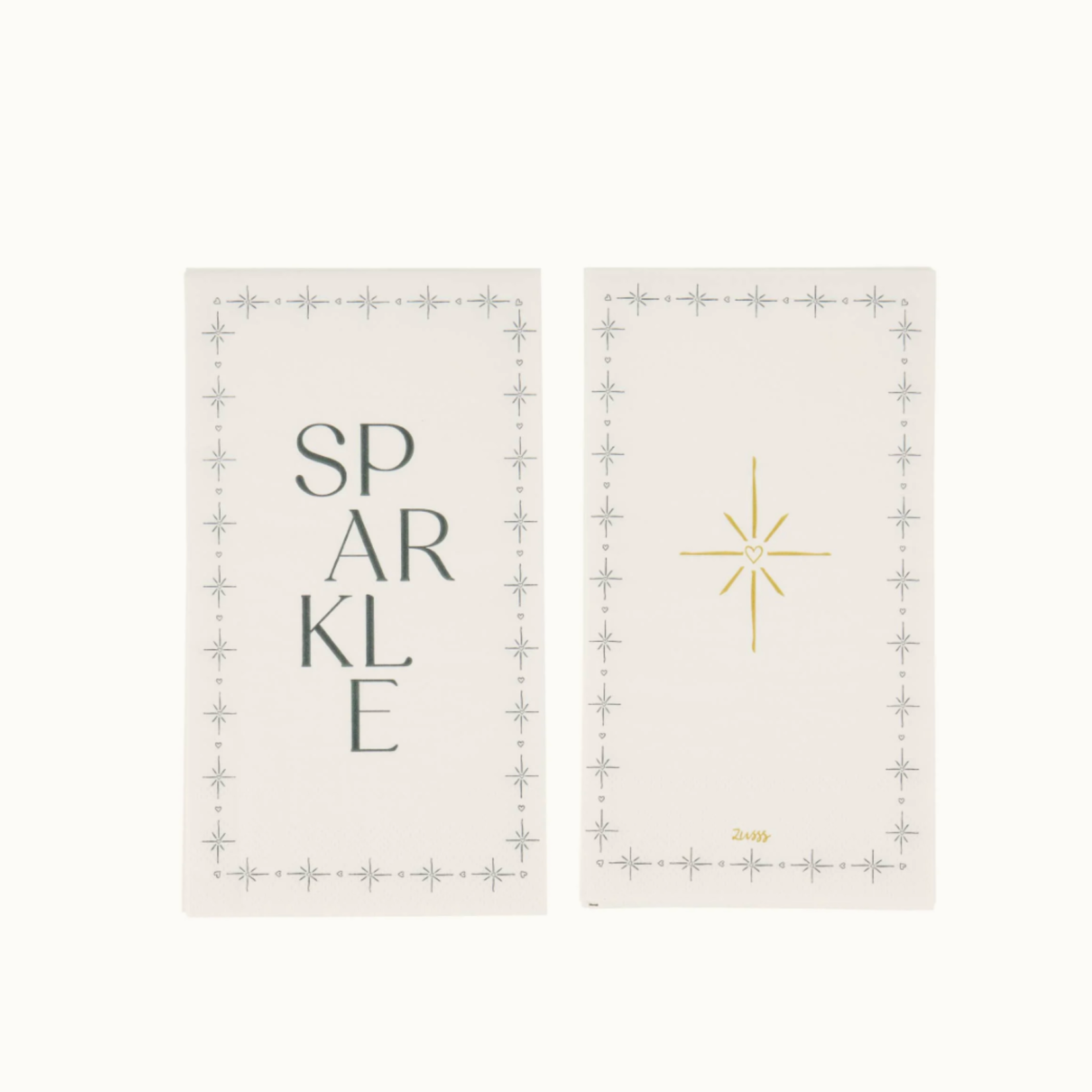 ZUSSS ZUSSS - Servetten rechthoek sparkle wit/donkerblauw,