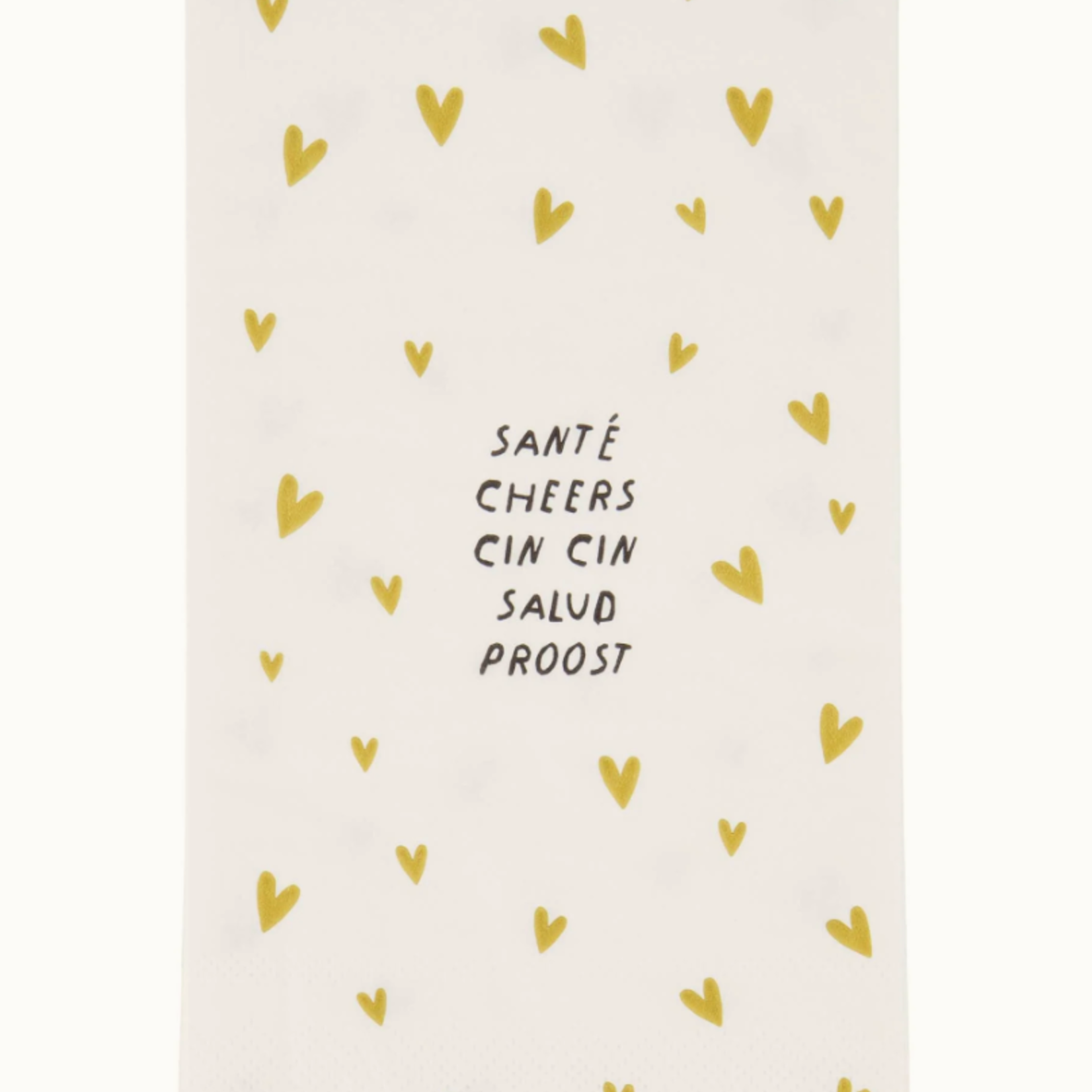 ZUSSS ZUSSS - Servetten rechthoek santé wit/goud