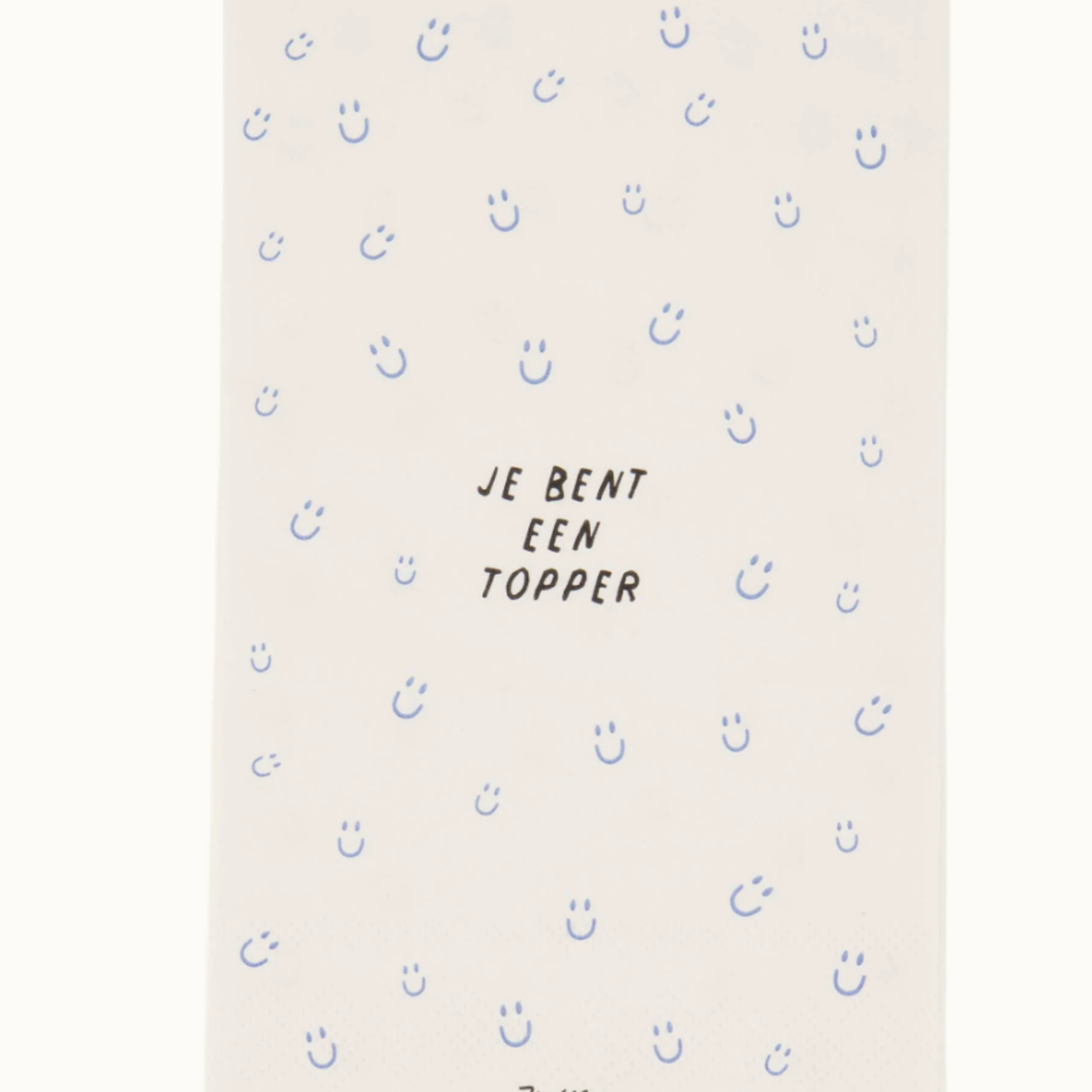 ZUSSS ZUSSS - Servetten rechthoek topper wit/blauw