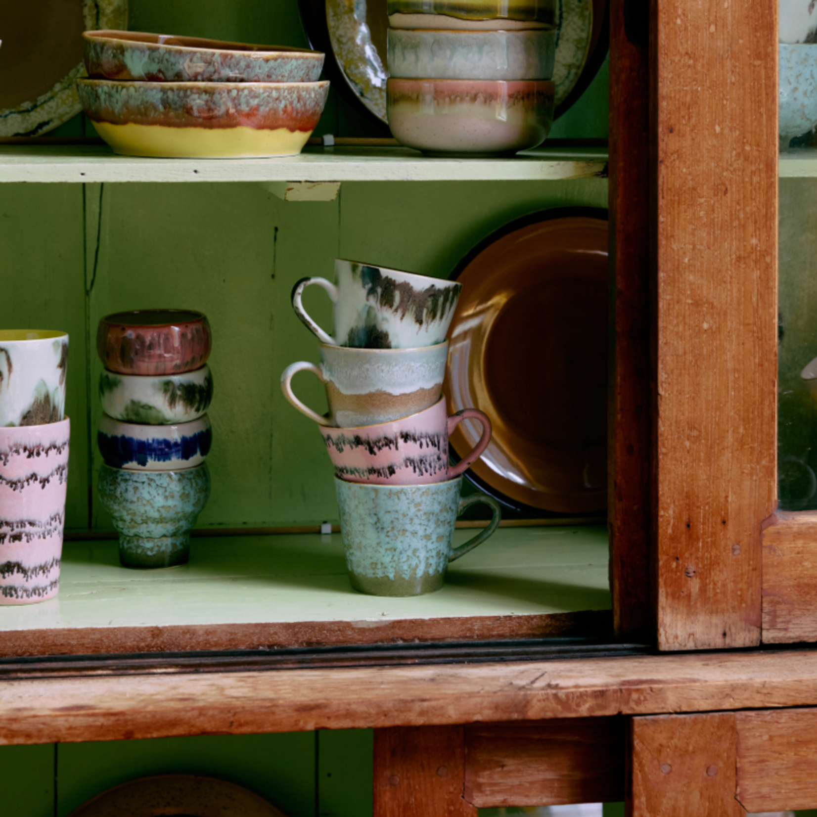 HKLIVING HKLIVING - 70's Cappuccino mok Bubble KST0132