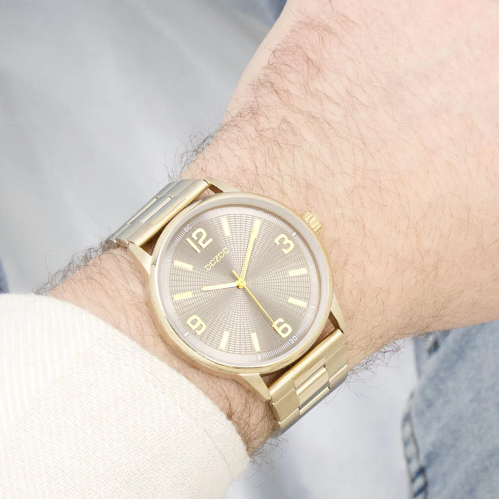 OOZOO OOZOO - Goudkleurig horloge met roestvrijstalen band - C11504