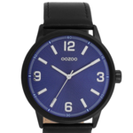 OOZOO OOZOO - Zwart horloge met leren band - C11502