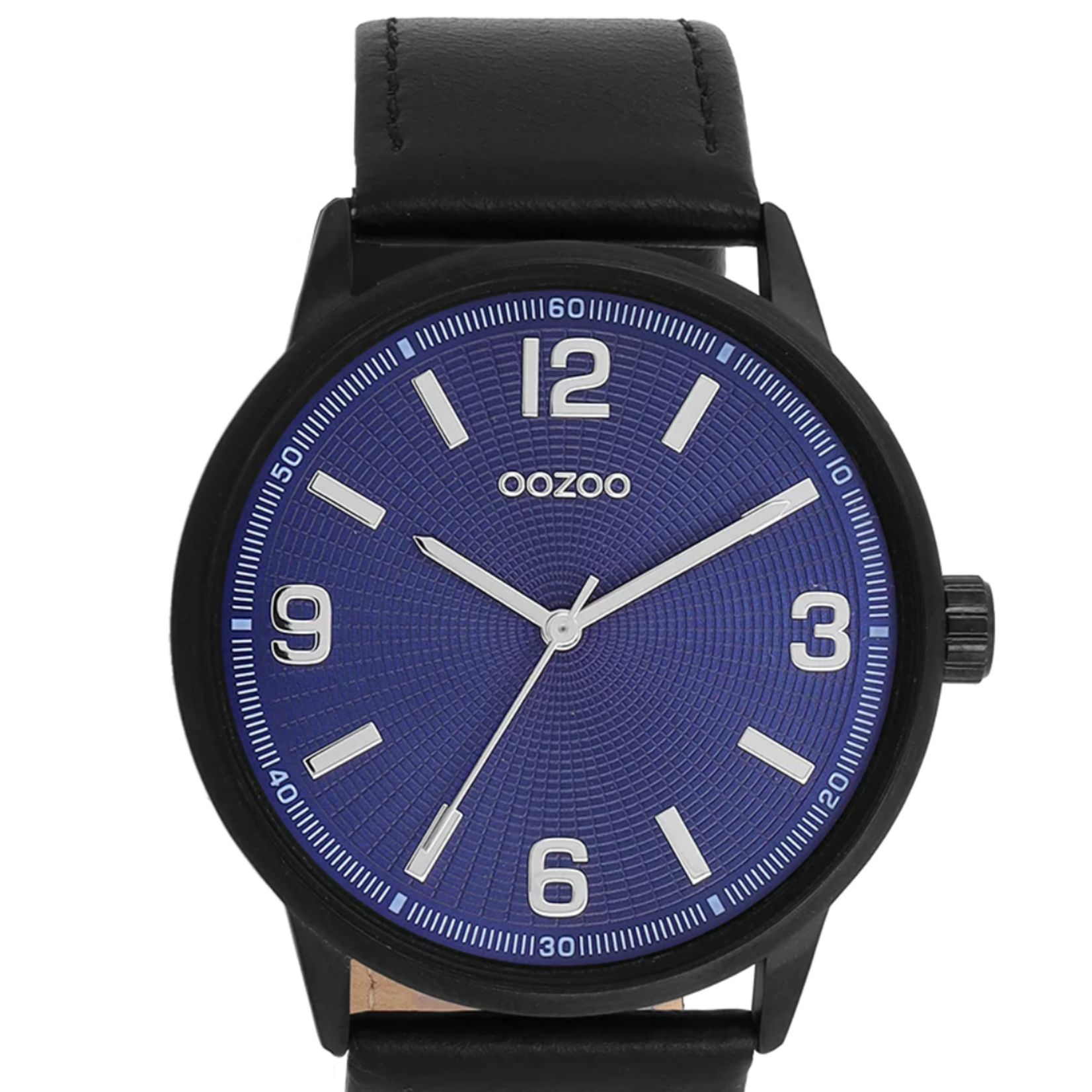 OOZOO OOZOO - Zwart horloge met leren band - C11502