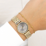 OOZOO OOZOO - Goudkleurig  horloge met roestvrijstalen band - C20377