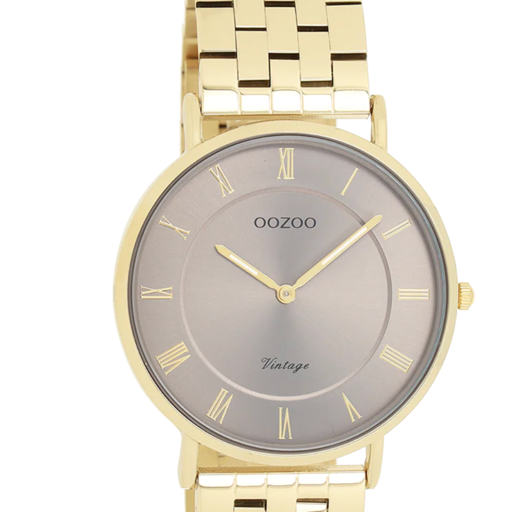 OOZOO OOZOO - Goudkleurig  horloge met roestvrijstalen band C20370