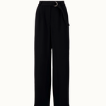 ZUSSS ZUSSS - Wijde broek met ceintuur zwart MAAT XS