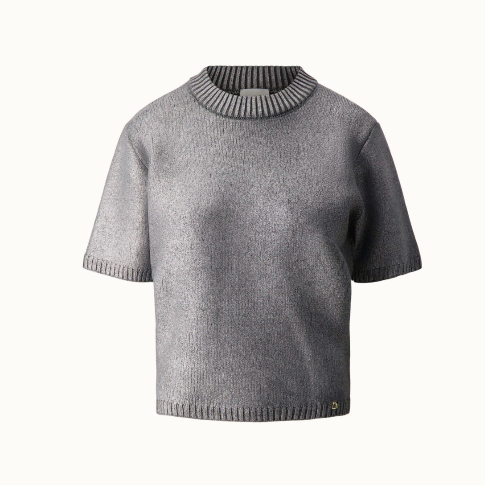 ZUSSS ZUSSS - Korte mouw trui zilver