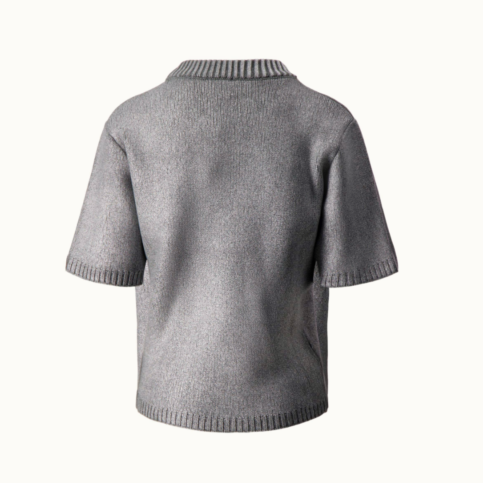 ZUSSS ZUSSS - Korte mouw trui zilver