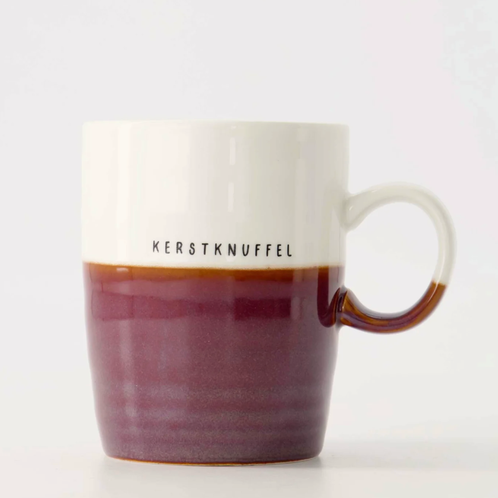 ZUSSS ZUSSS - Theemok kerstknuffel wit/donkerrood