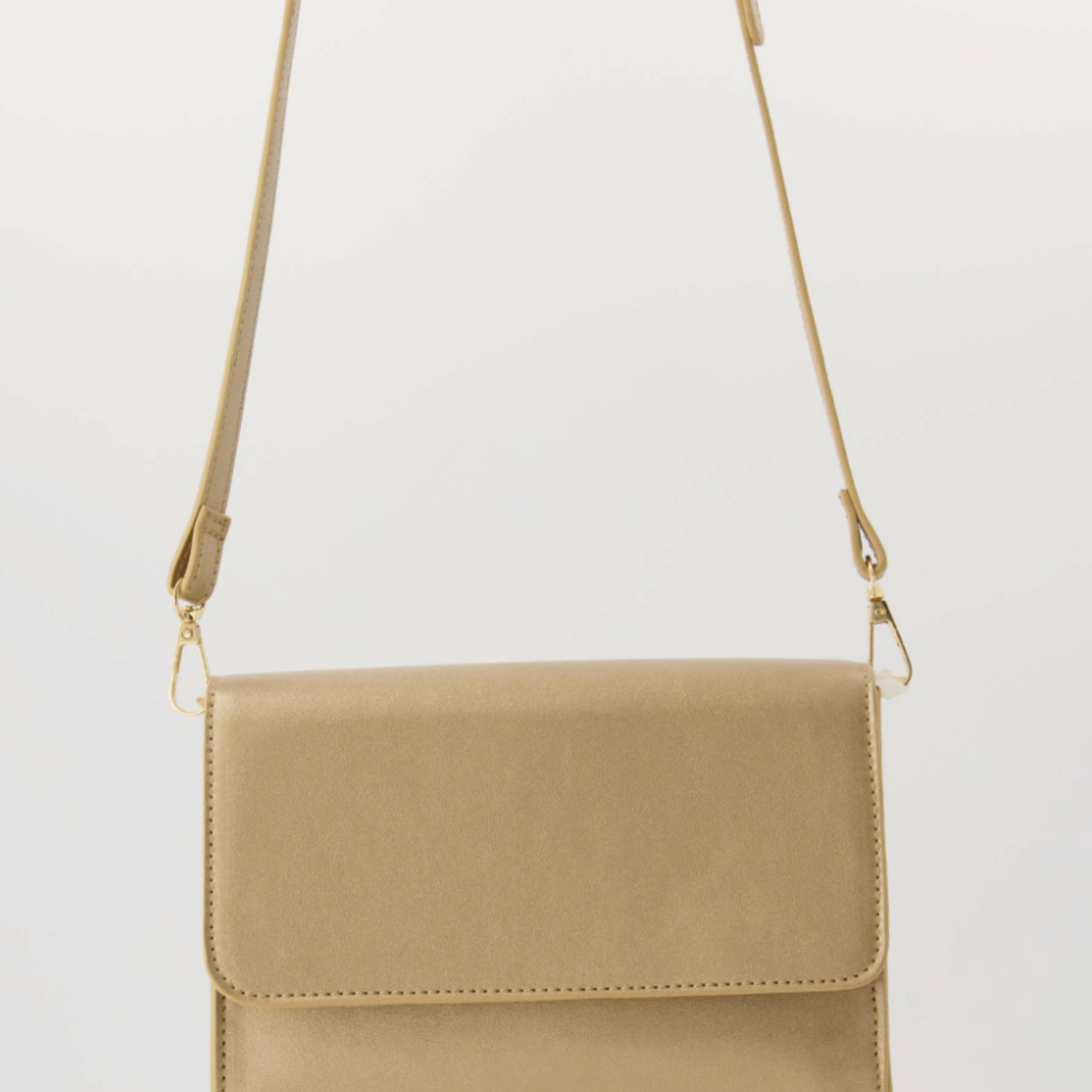 ZUSSS ZUSSS - Clutch met hart spiegel  champagne/goud