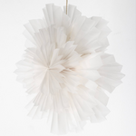 -- KERSTSTER - Flower 40cm wit met pendel