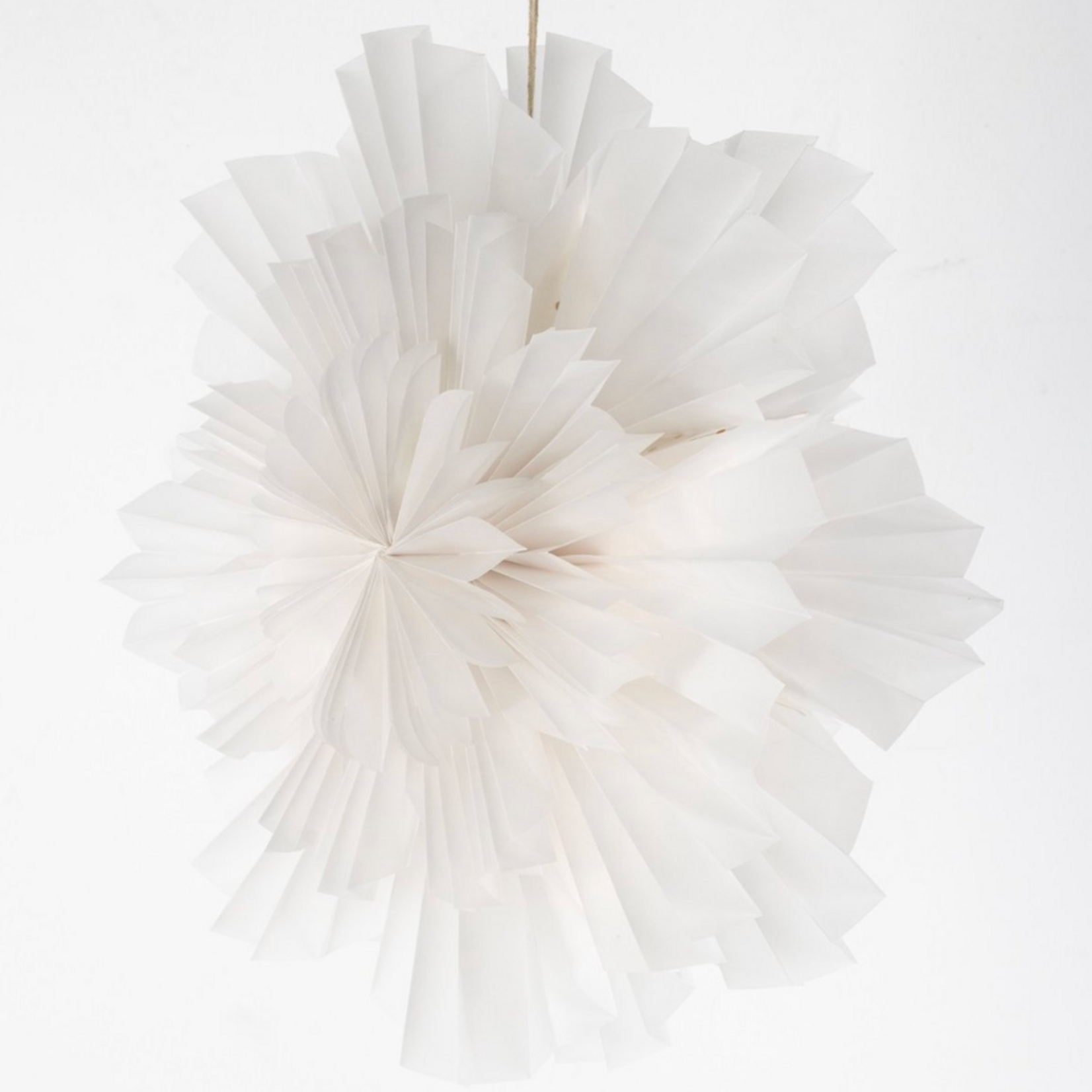 -- KERSTSTER - Flower 40cm wit met pendel