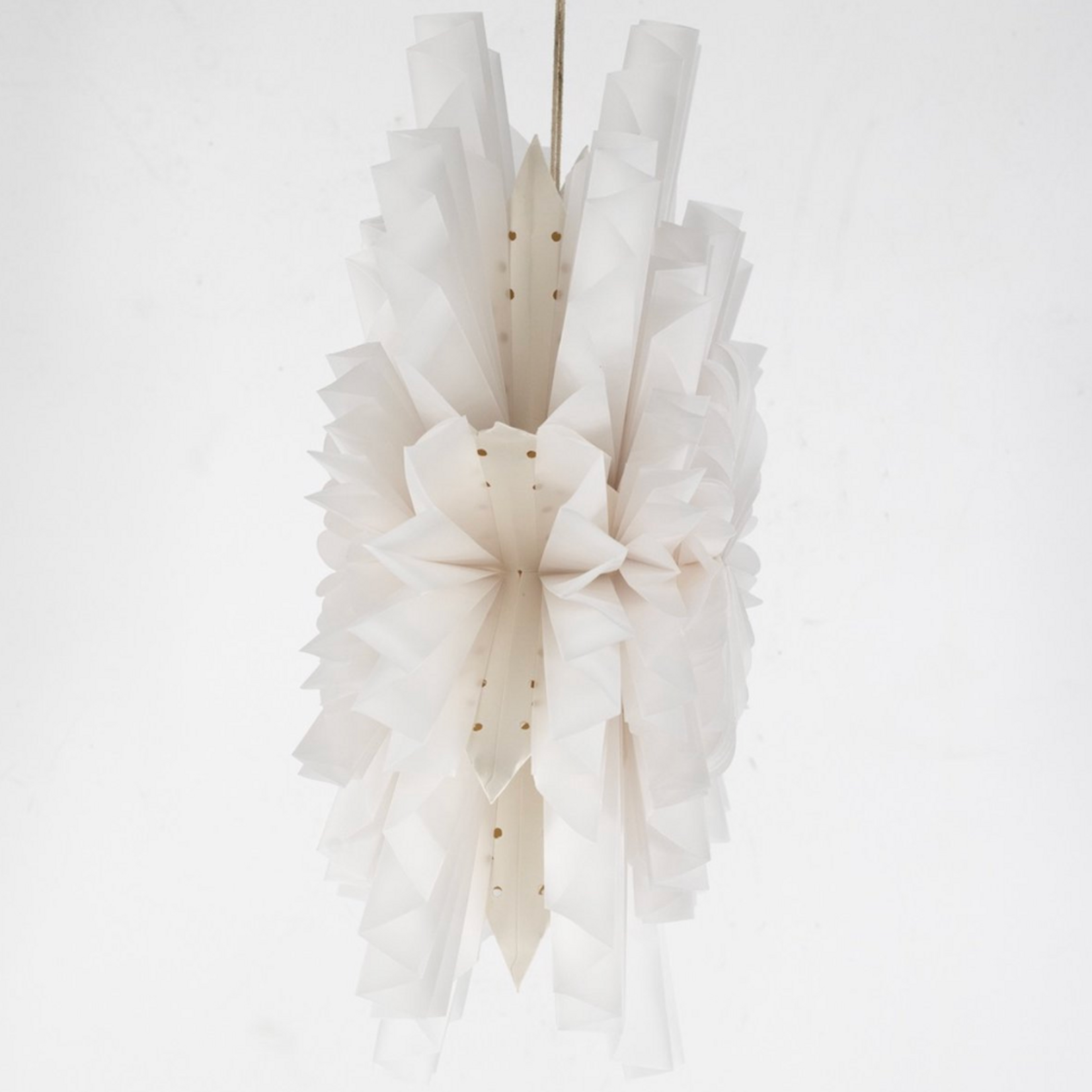 -- KERSTSTER - Flower 40cm wit met pendel