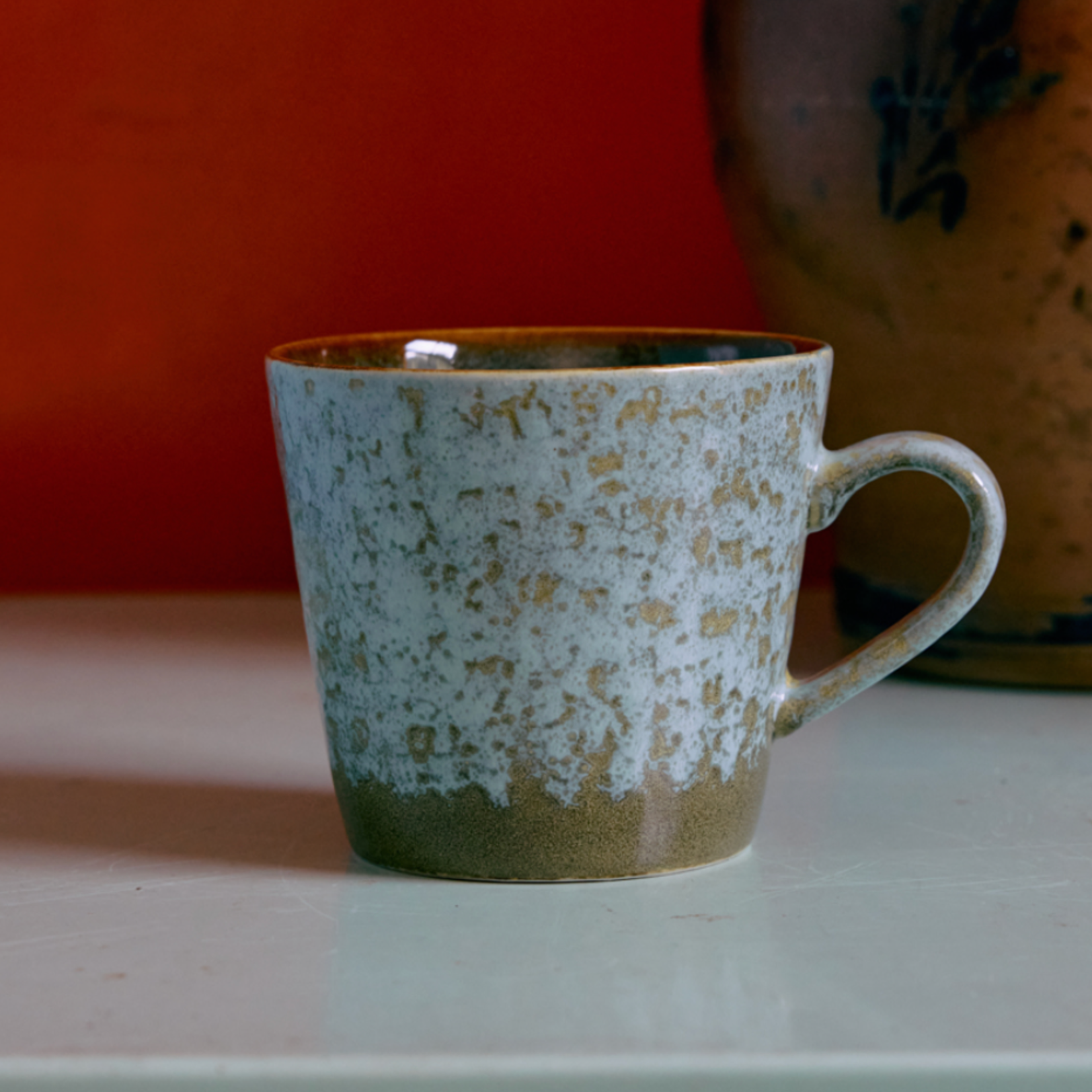 HKLIVING HKLIVING - 70's Cappuccino mok Verdigris KST0134