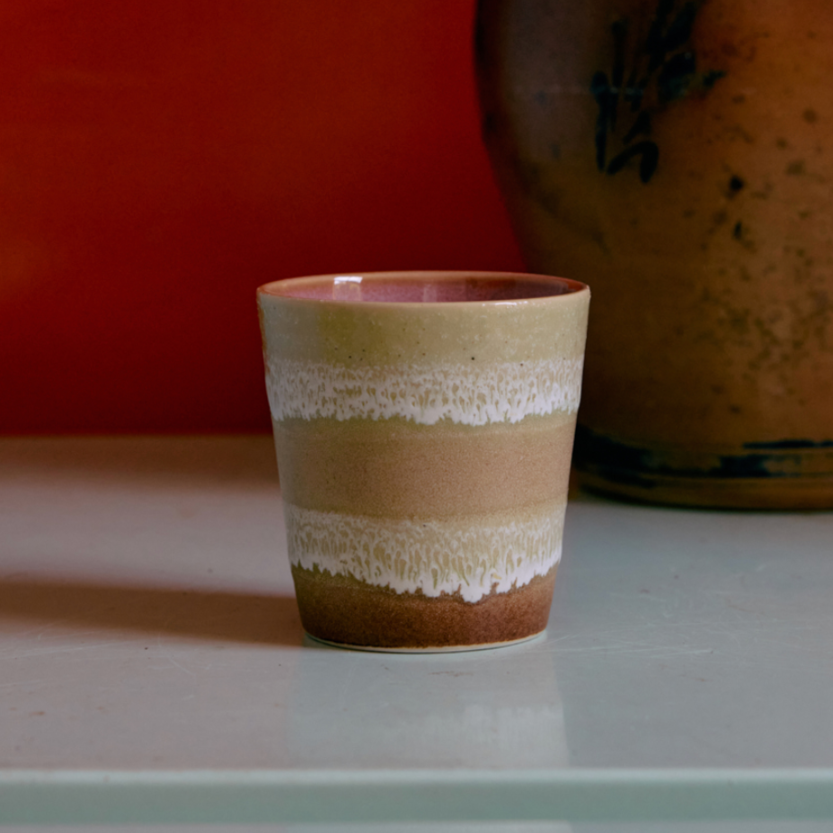 HKLIVING HKLIVING - 70's Koffie mok  Umber KST0120