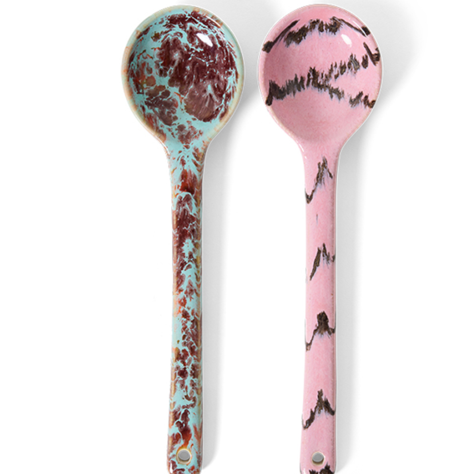 HKLIVING HKLIVING - 70's ceramics serving spoons, sprinkle, set van 2 KST0204