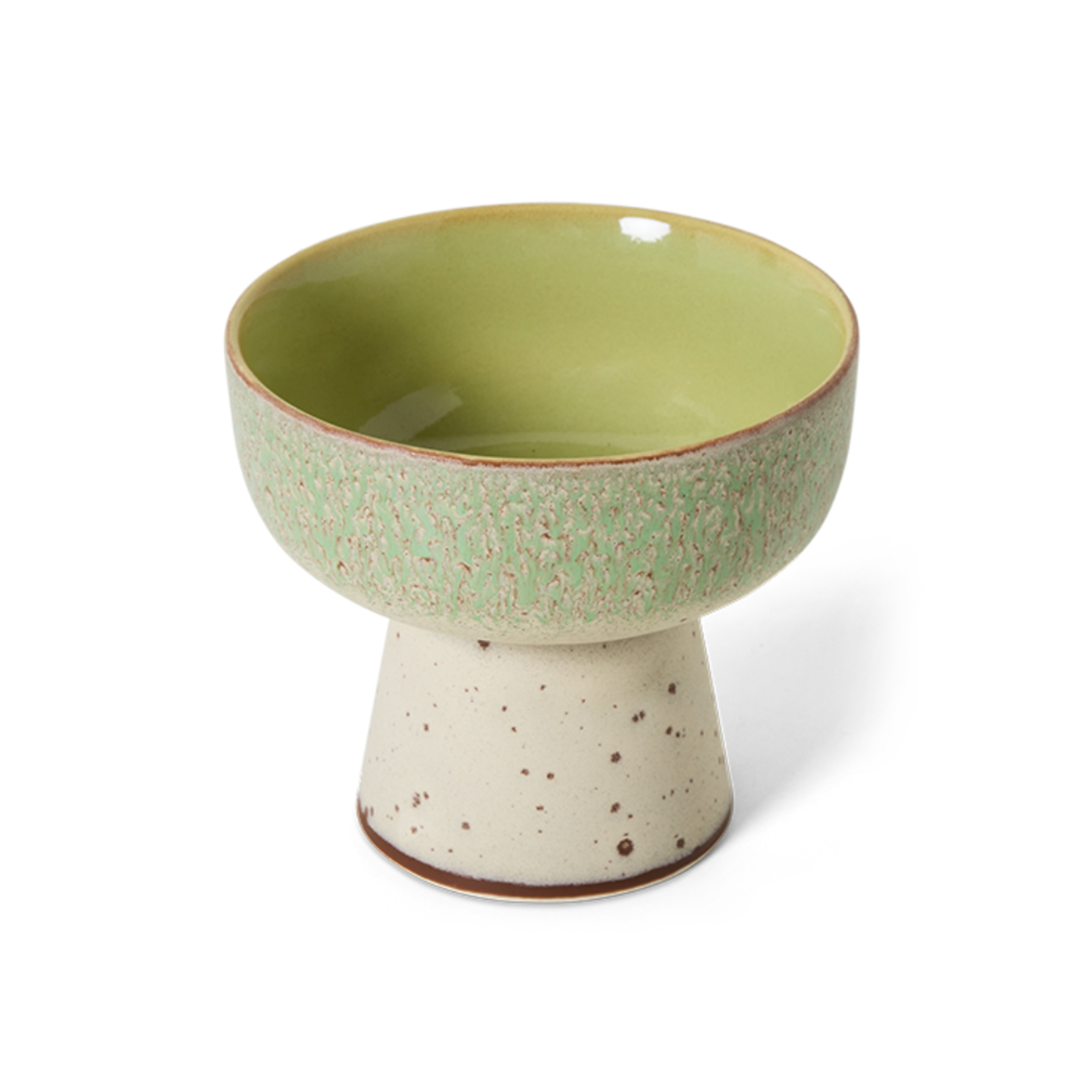 HKLIVING HKLIVING - 70's Tapas schaal op voet L Slush KST0183