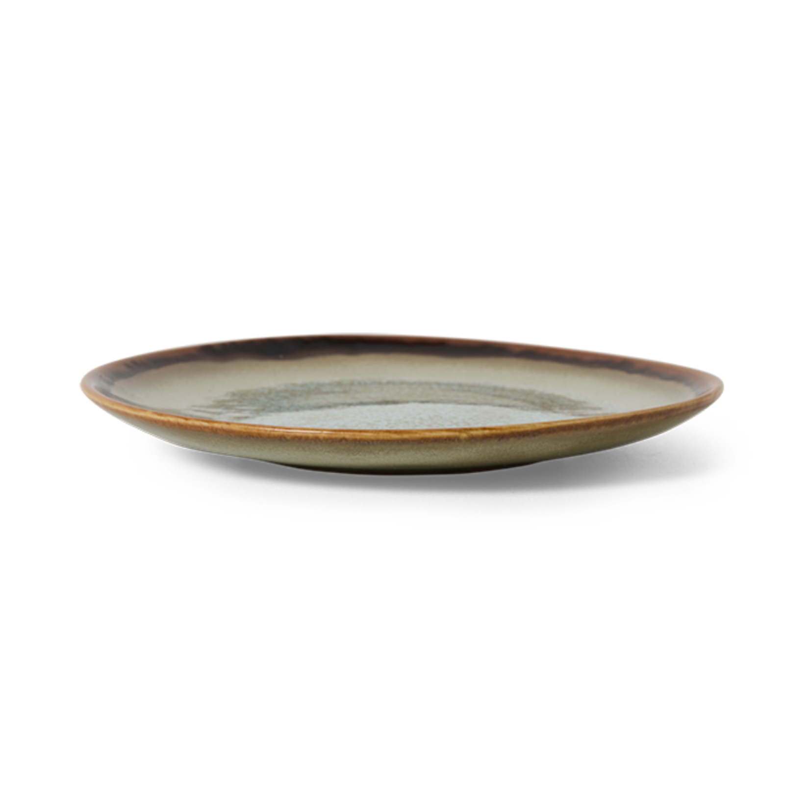HKLIVING HKLIVING - 70's ceramics dessert plates / gebaksbord contrast kst0181