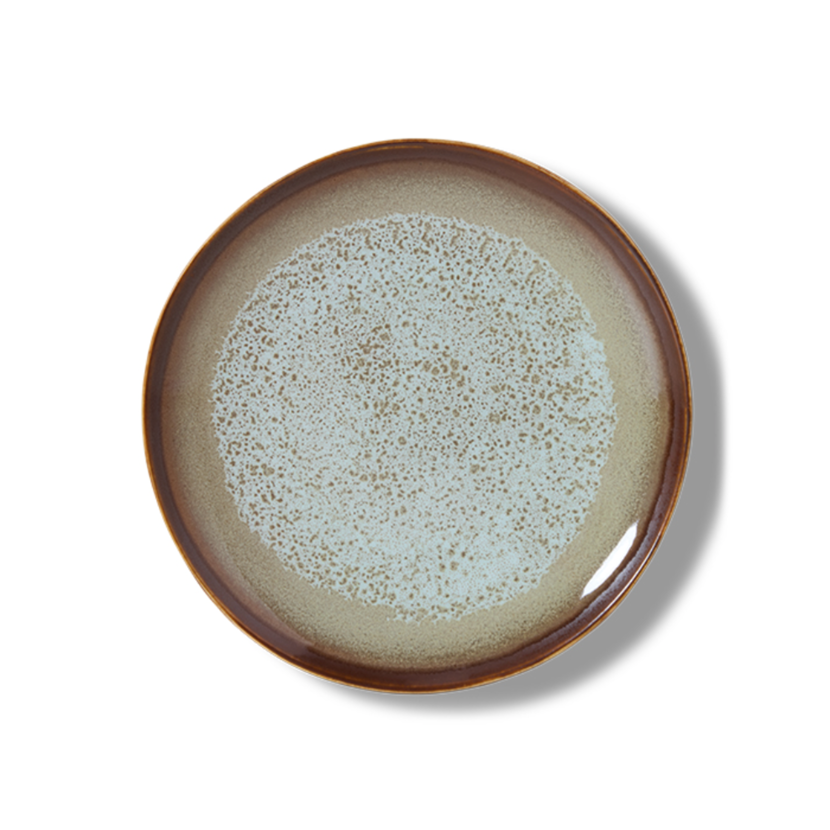 HKLIVING HKLIVING - 70's ceramics dessert plates / gebaksbord contrast kst0181