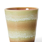 HKLIVING HKLIVING - 70's ceramics ristretto mok futurism groen/bruin kst0156