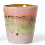 HKLIVING HKLIVING - 70's ceramics ristretto mok futurism rose/groen kst0156