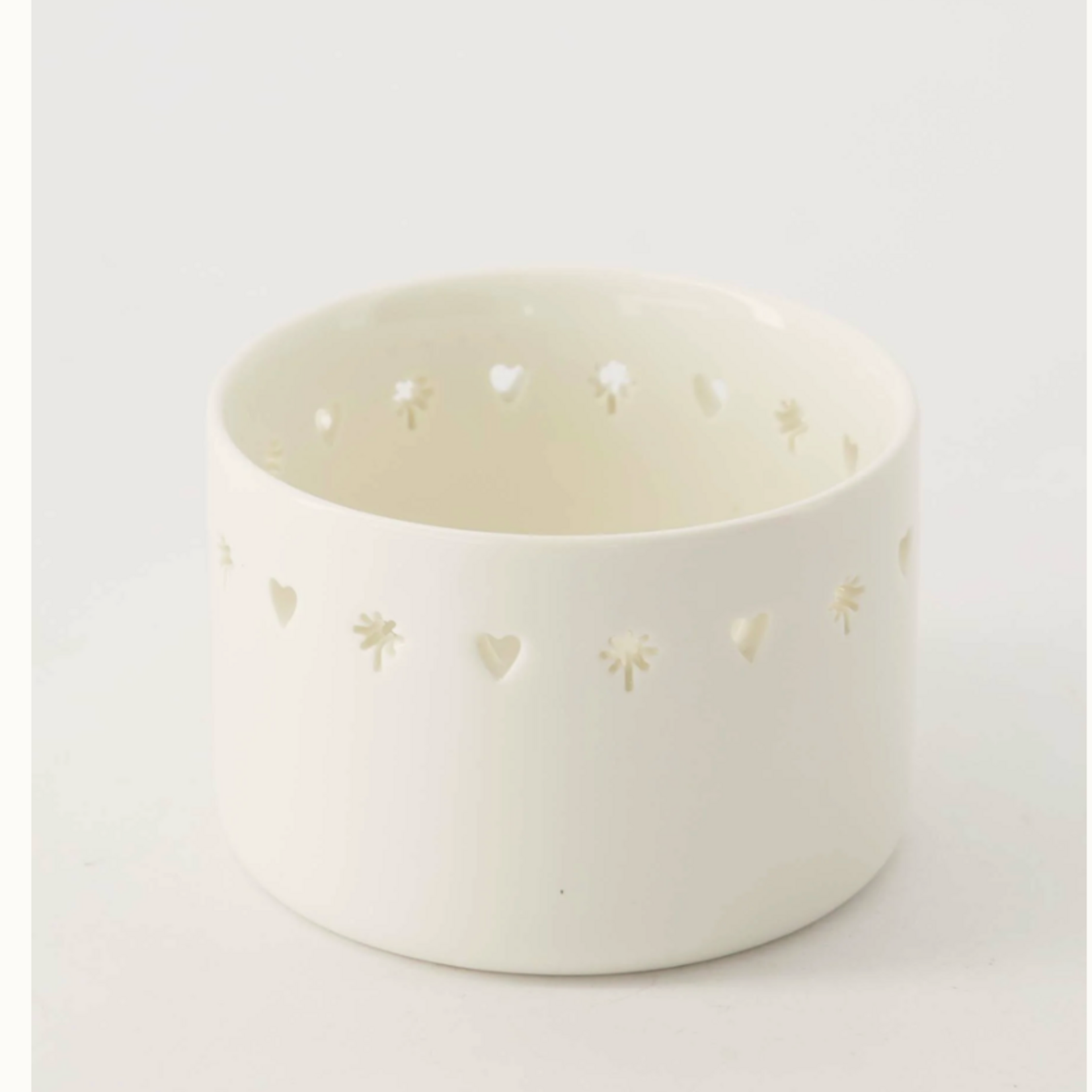 ZUSSS ZUSSS - Waxinelichthouder glas sterren hart/ster wit