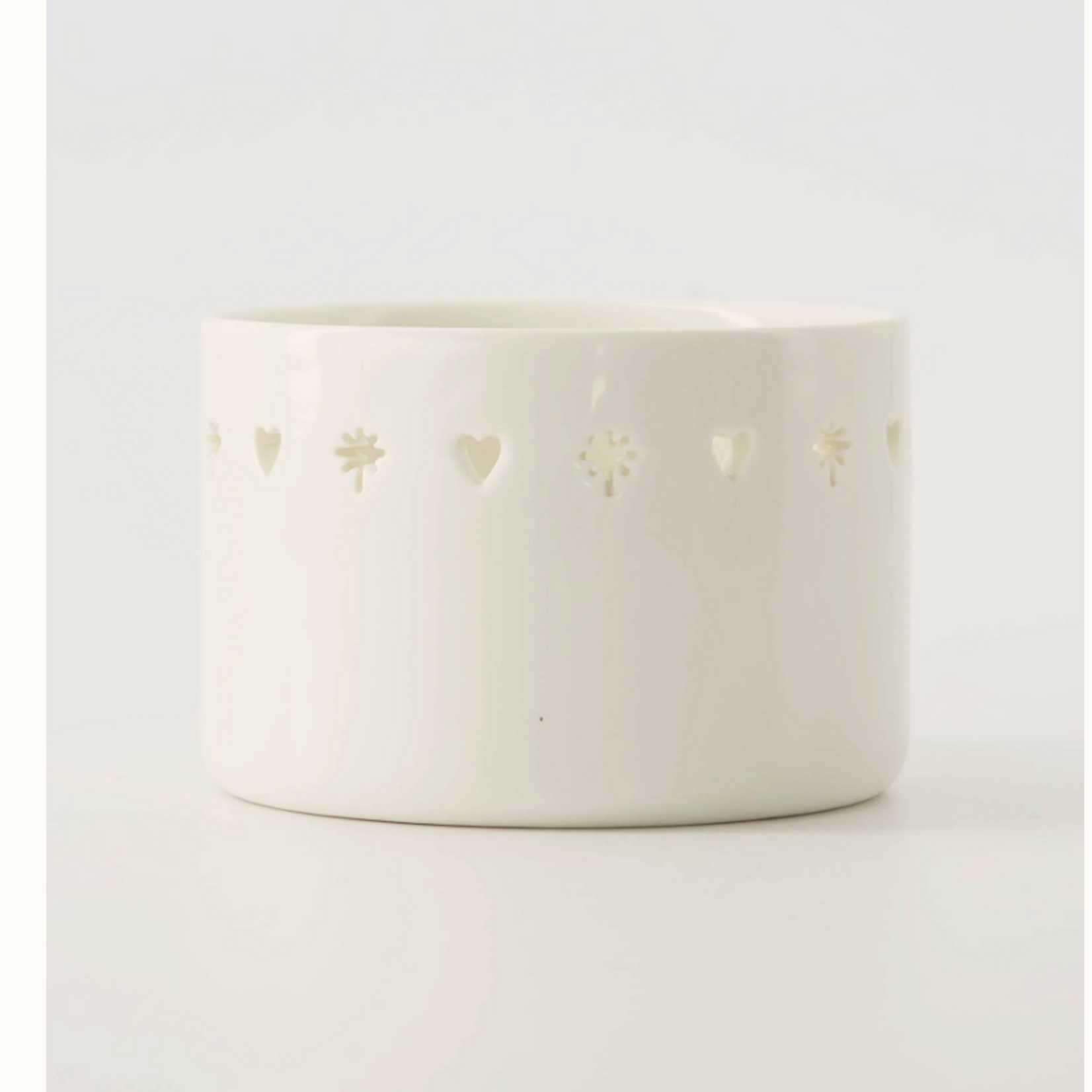 ZUSSS ZUSSS - Waxinelichthouder glas sterren hart/ster wit