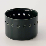 ZUSSS ZUSSS - Waxinelichthouder glas sterren hart/ster donkergroen