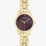 OOZOO OOZOO - Goudkleurig horloge met stippenband - C11633