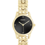 OOZOO OOZOO - Goudkleurig horloge met stippenband - C11634