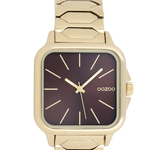 OOZOO OOZOO - Goudkleurig  horloge met roestvrijstalen band - C11607