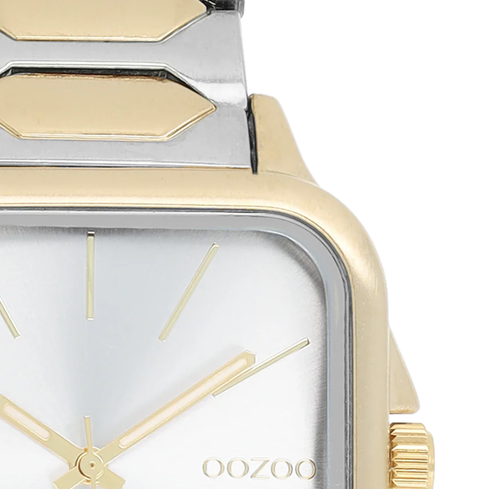 OOZOO OOZOO - Goudkleurig  horloge met zilverkleurige/goudkleurige roestvrijstalen band - C11603