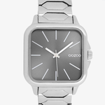OOZOO OOZOO - Zilverkleurig horloge met roestvrijstalen band - C11602