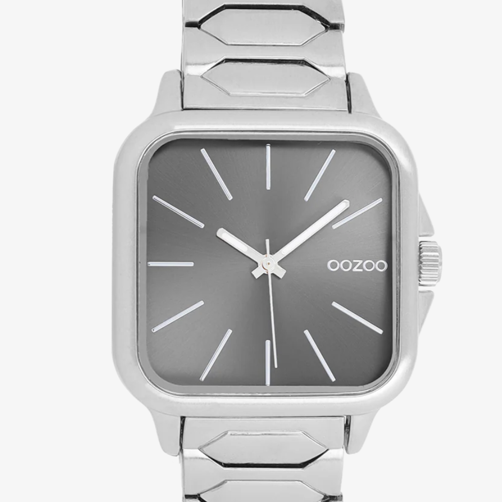 OOZOO OOZOO - Zilverkleurig horloge met roestvrijstalen band - C11602