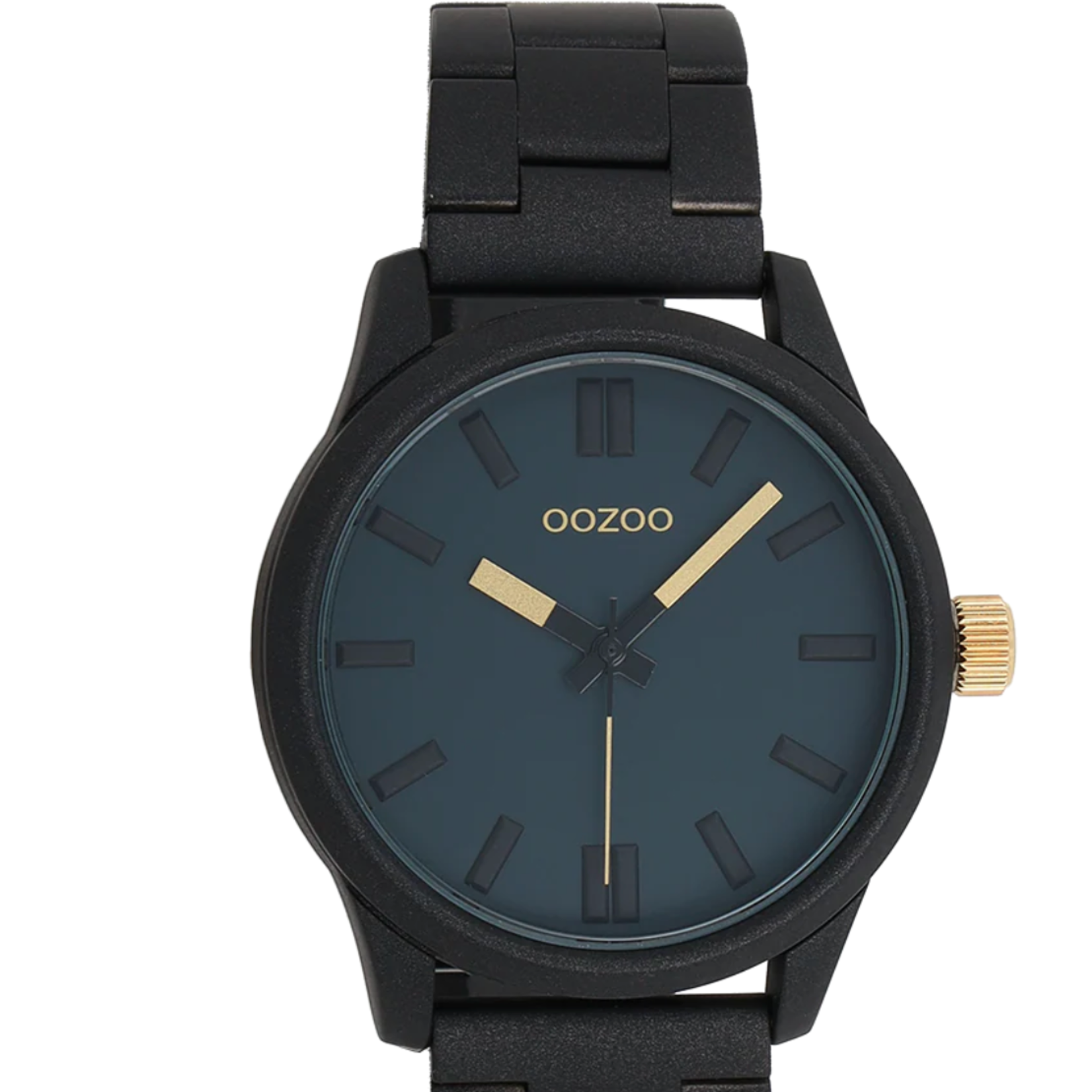 OOZOO OOZOO - Zwart horloge met roestvrijstalen band - C11618