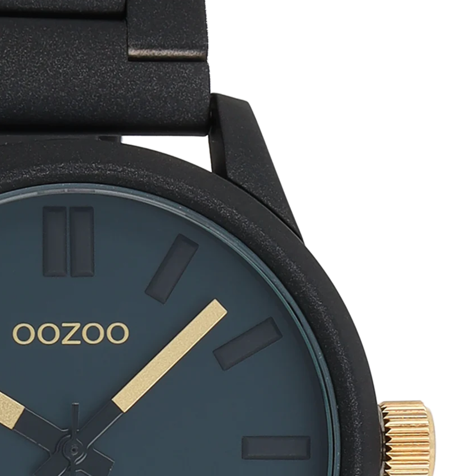 OOZOO OOZOO - Zwart horloge met roestvrijstalen band - C11624