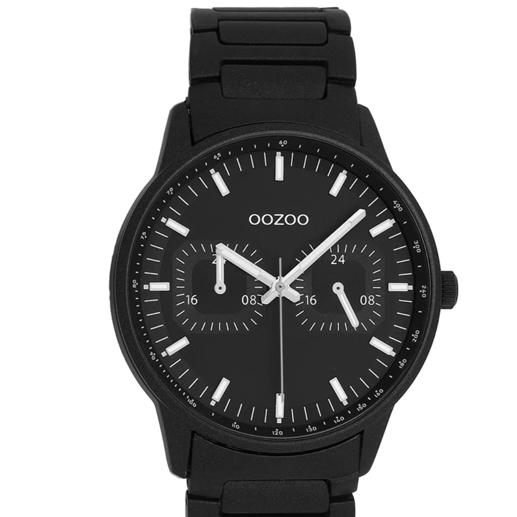 OOZOO OOZOO - Zwart horloge met roestvrijstalen band - C11624