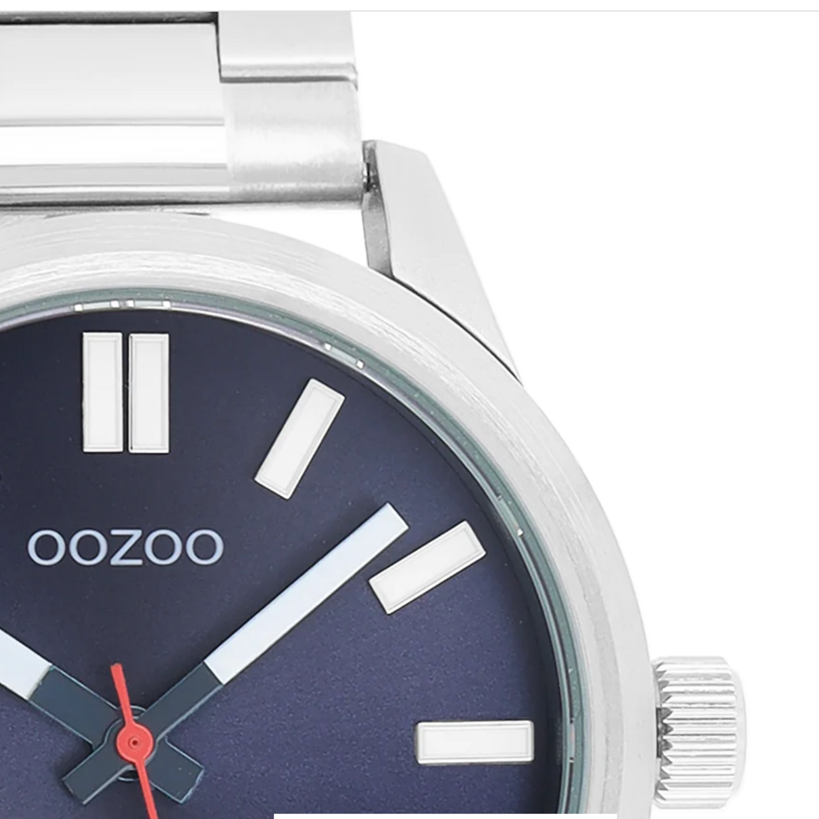 OOZOO OOZOO - Zilverkleurig horloge met roestvrijstalen band - C11615
