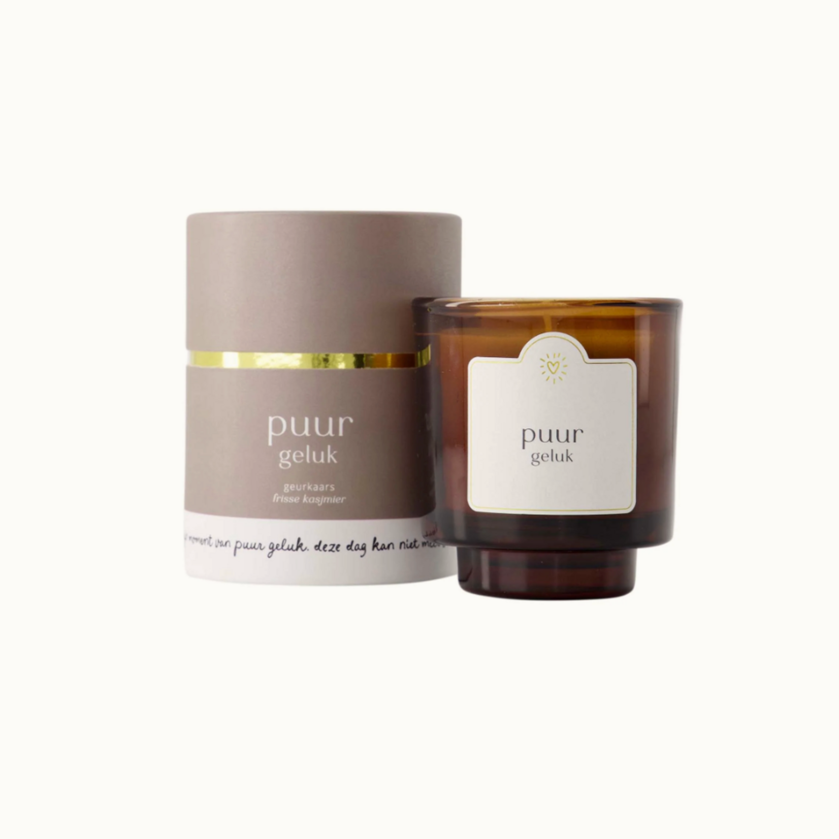 ZUSSS ZUSSS - Geurkaars glas in koker puur geluk zand