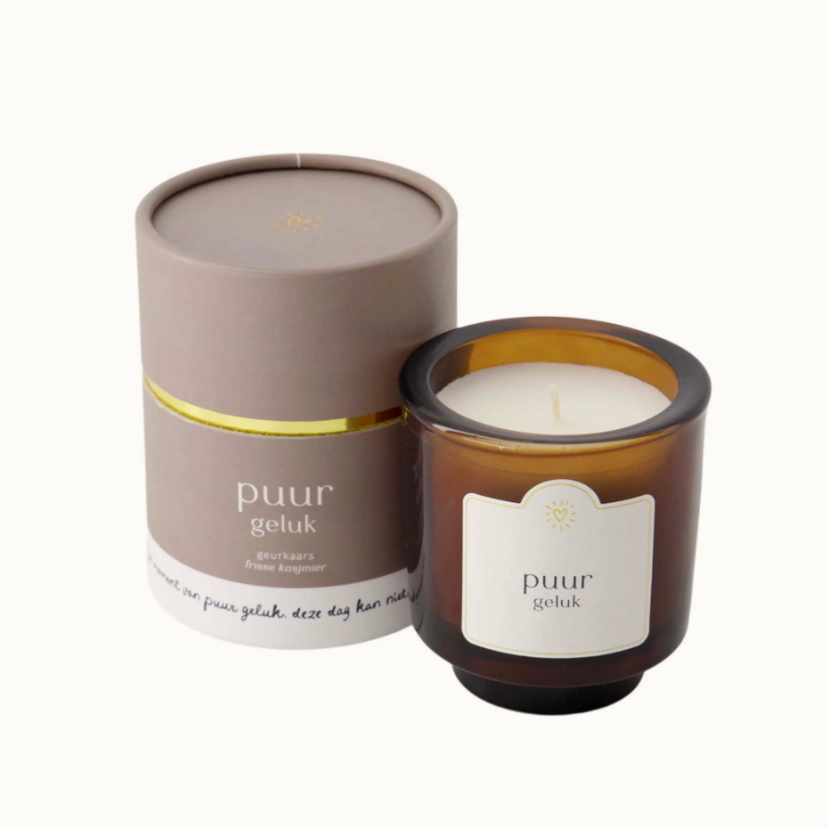 ZUSSS ZUSSS - Geurkaars glas in koker puur geluk zand