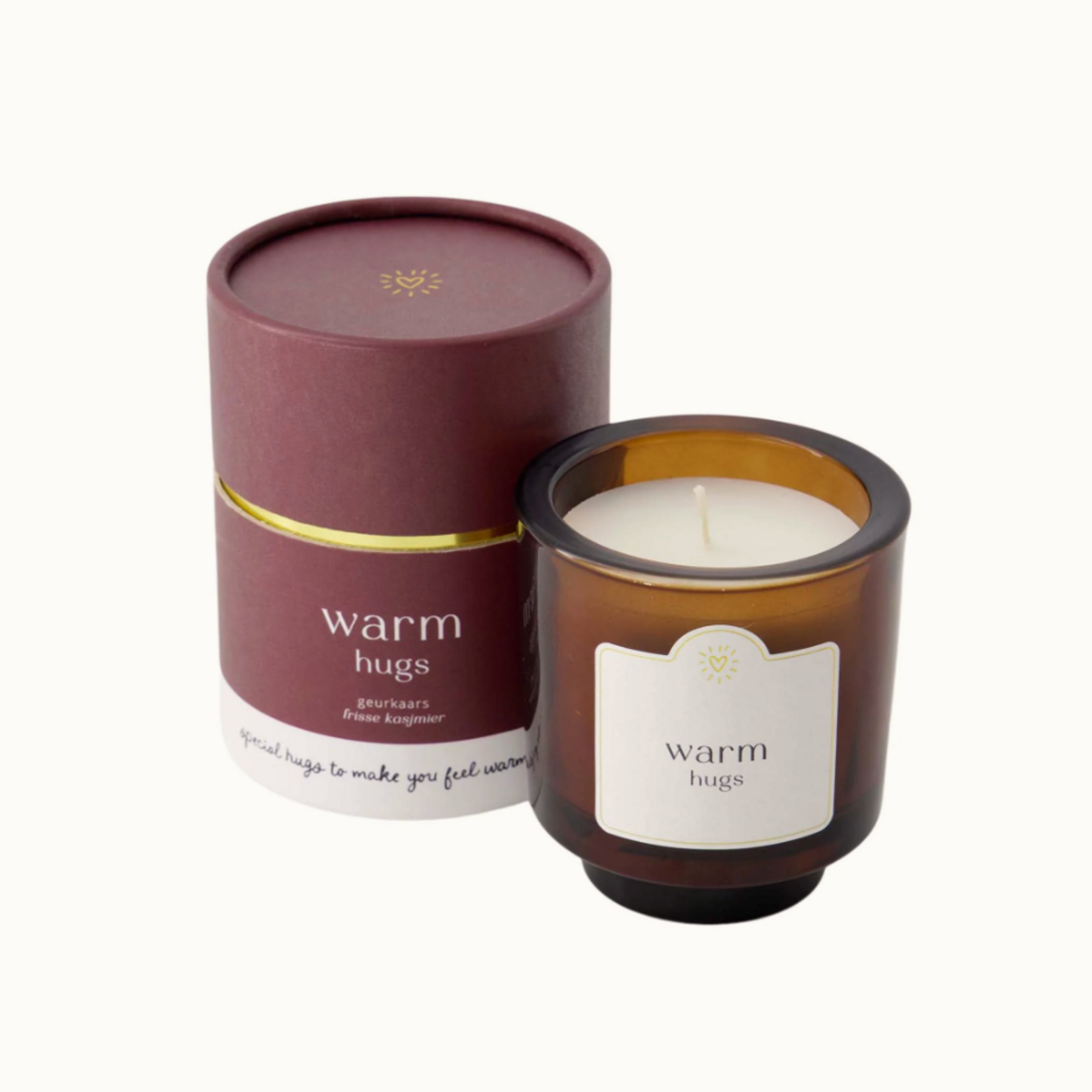 ZUSSS ZUSSS - Geurkaars glas in koker warm hugs donkerrood