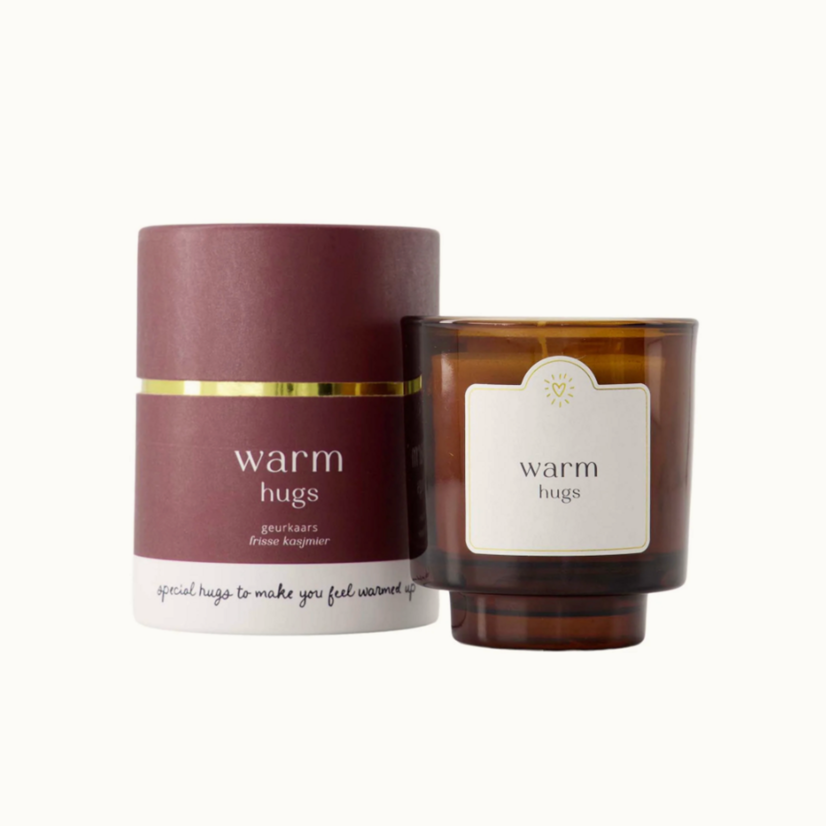 ZUSSS ZUSSS - Geurkaars glas in koker warm hugs donkerrood
