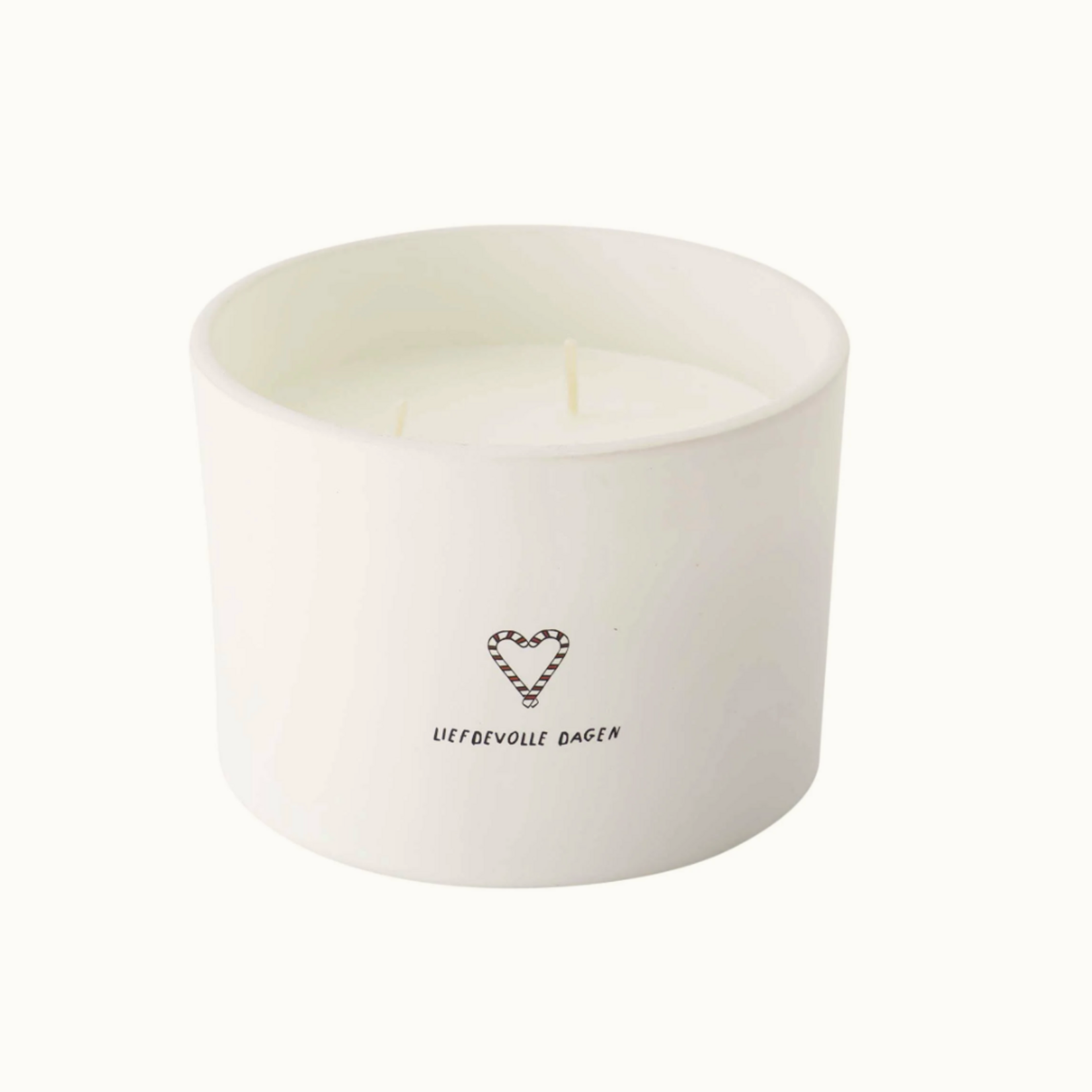 ZUSSS ZUSSS - Geurkaars glas hart liefdevolle dagen wit