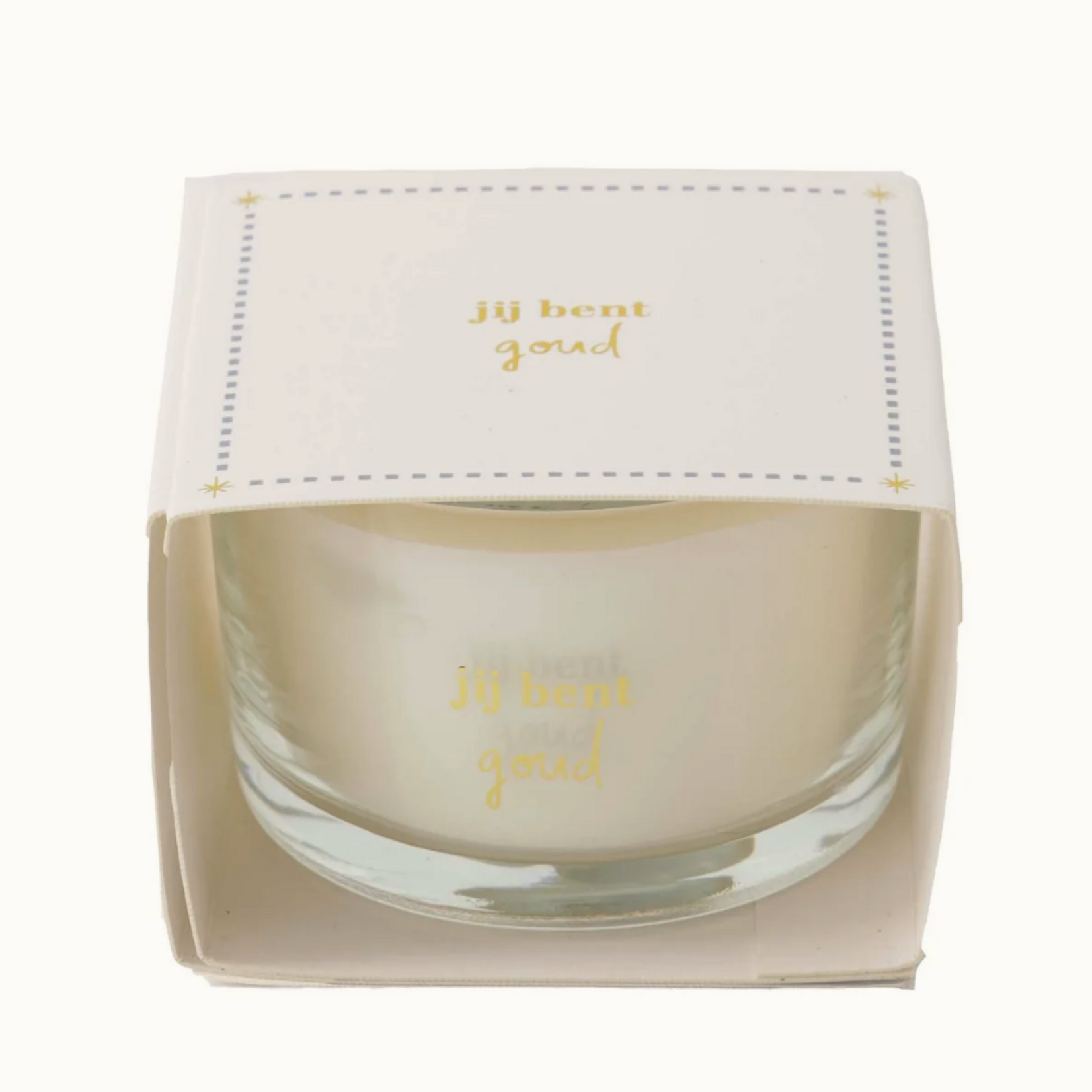 ZUSSS ZUSSS - Geurkaars in wikkel jij bent goud zand/goud