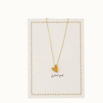 ZUSSS ZUSSS - Ansichtkaart ketting hartje wit/goud