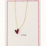 ZUSSS ZUSSS - Ansichtkaart ketting hartje wit/goud