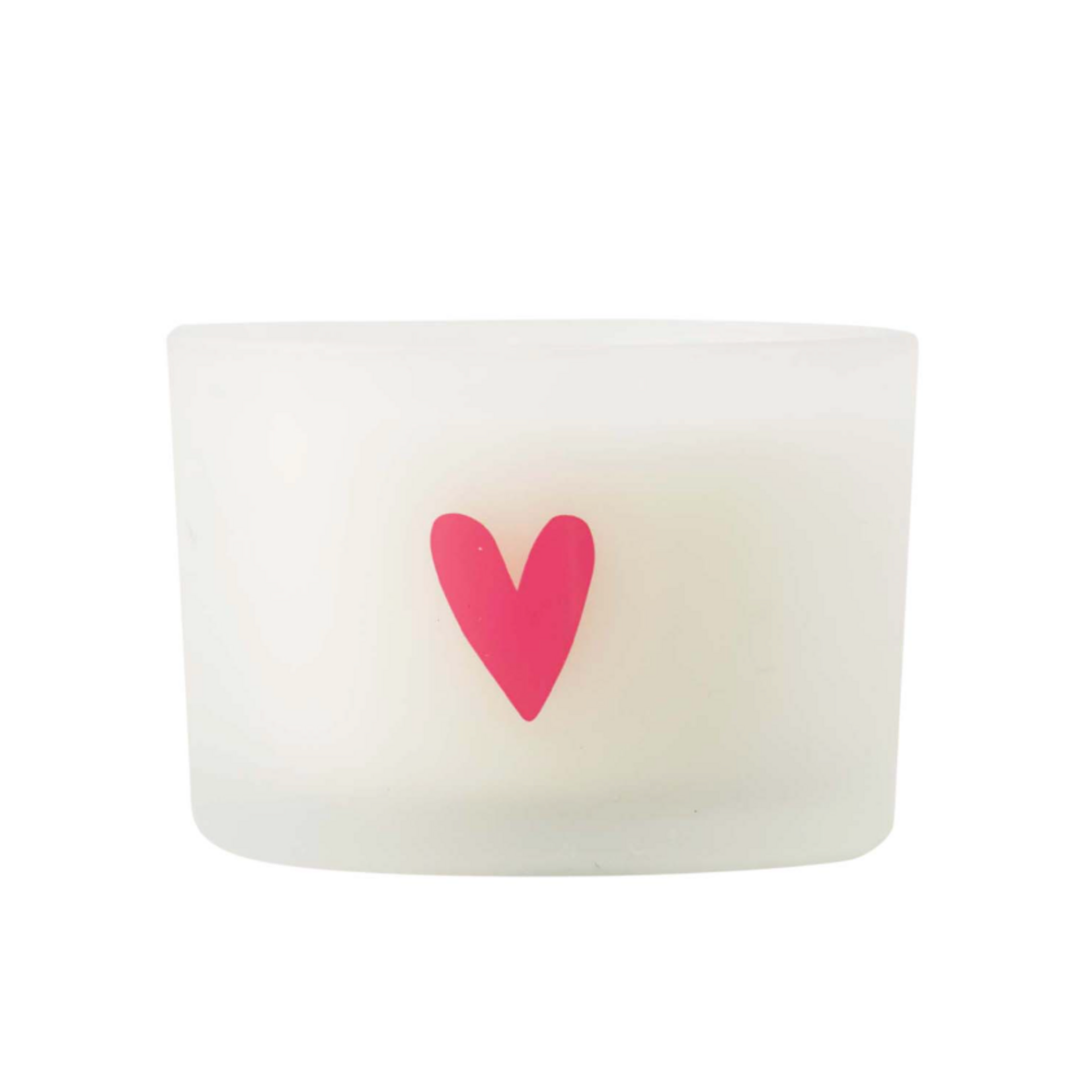 ZUSSS ZUSSS - Geurkaarsje glas hartje wit/roze