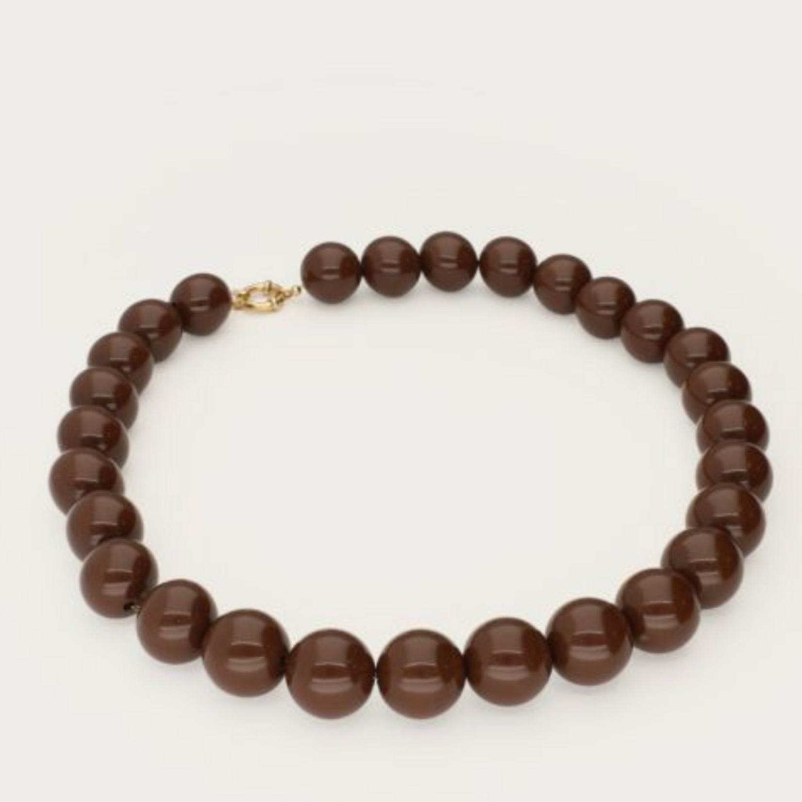 MY JEWELLERY MY JEWELLERY - Bruine statement ketting met ronde kralen