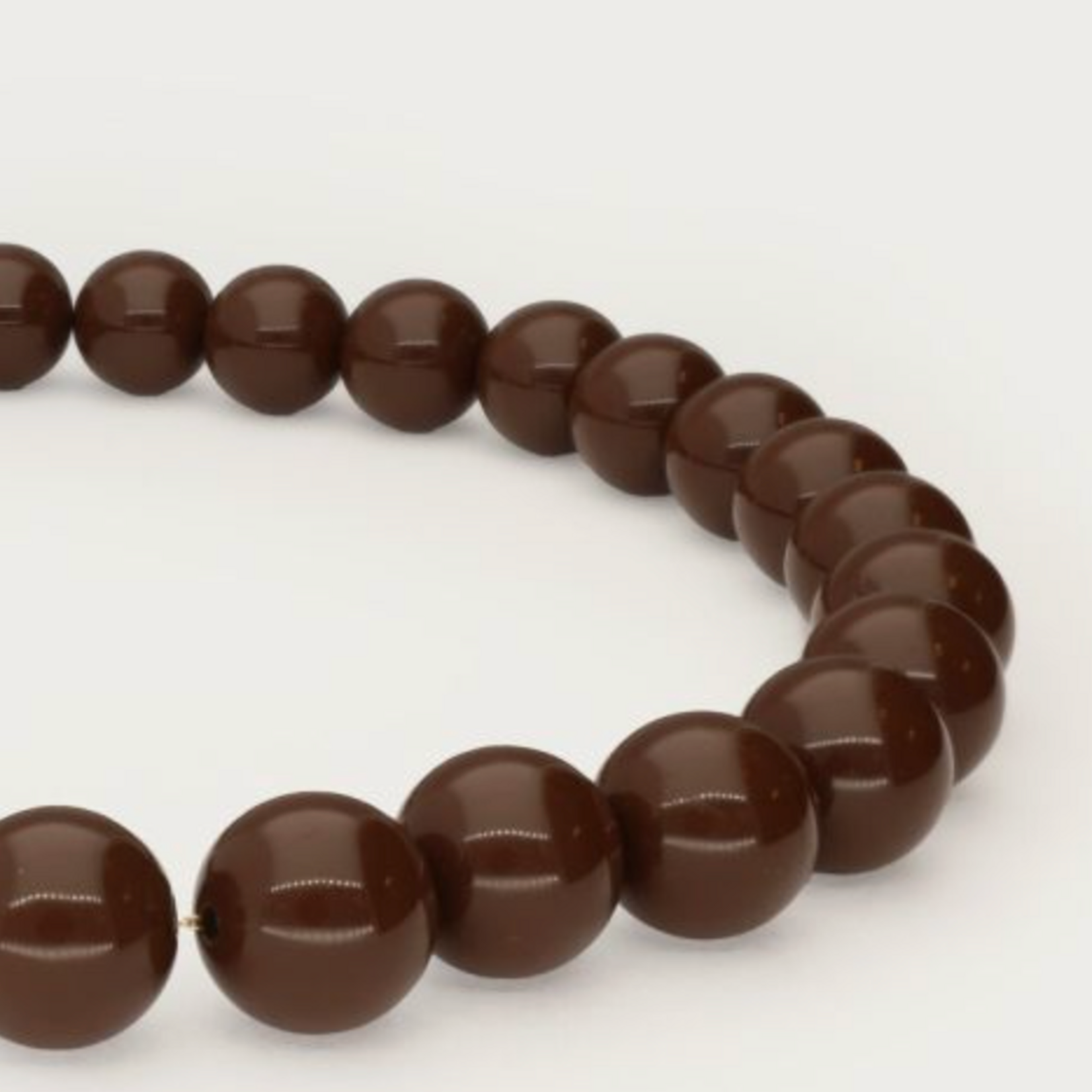 MY JEWELLERY MY JEWELLERY - Bruine statement ketting met ronde kralen