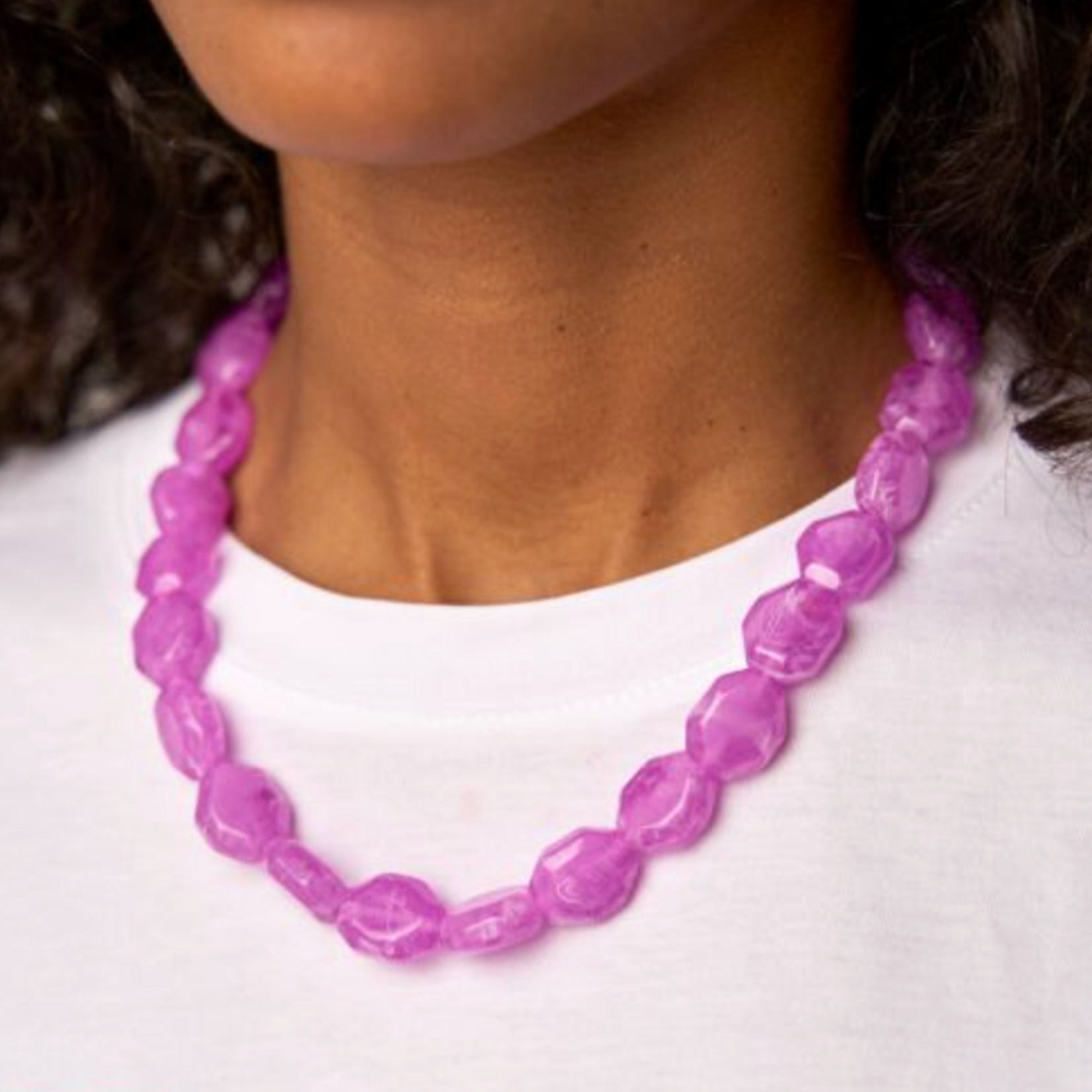 MY JEWELLERY MY JEWELLERY - Fuchsia ketting met kralen